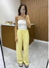 Keten Pantolon Sarı