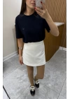 Marka Model Bisiklet Yaka Lacivert Tshirt