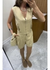 Marka Model Camel Şort-Yelek Takım