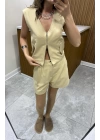 Marka Model Camel Şort-Yelek Takım