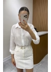 Marka Model Gofre Beyaz Gömlek