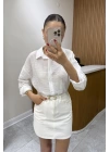 Marka Model Gofre Beyaz Gömlek