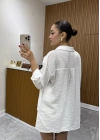 Marka Model Gofre Beyaz Gömlek