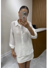 Marka Model Gofre Beyaz Gömlek