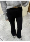 Marka Model İspanyol Paça Tayt Siyah