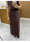 Marka Model Kahve Saten Etek