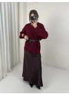Marka Model Kahve Saten Etek
