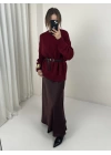 Marka Model Kahve Saten Etek