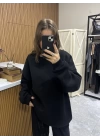 Marka Model Oversize Sweatshirt Siyah