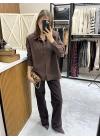 Marka Model Vatkalı Kahve Gömlek