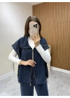 Marka Model Yelekli Lacivert Eşofman Takımı