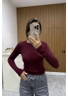 Marka Parmak Geçirmeli Body Bordo