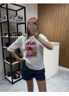 Meyve Baskılı Tshirt Beyaz