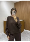 Modal Kumaş Eşofman Takımı Kahve