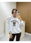 Nakış Detaylı Sweatshirt Gri