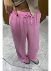 Pembe Müslin Pantolon