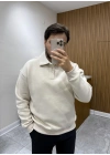 Polo Yaka Sweat Bej