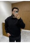 Polo Yaka Sweat Siyah