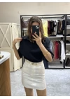 Polo Yaka Vatkalı Tshirt Siyah