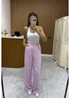 Premium Palazzo Pembe Pantolon