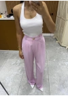 Premium Palazzo Pembe Pantolon