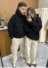 Siyah Kapüşonlu Sweat