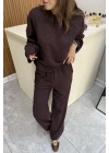 Sweat Pantolon Kahve Takım