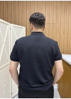 Yarım Fermuar Marka Model T-shirt Siyah