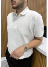 Yarım Fermuarlı Marka Model T-shirt Beyaz