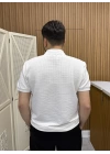 Yarım Fermuarlı Marka Model T-shirt Beyaz