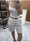 Zra Şehir Boy Şort Beyaz