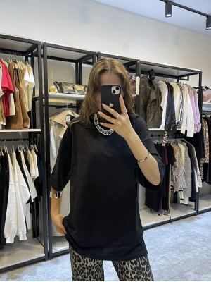 Oversize Basic T-shirt Siyah
