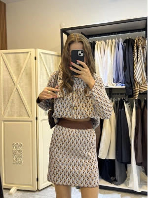 Desenli Triko Etek Takım