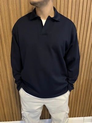 Modal Kumaş Polo Yaka Sweat