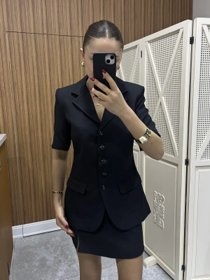 Double Kumaş Fit Ceket Siyah