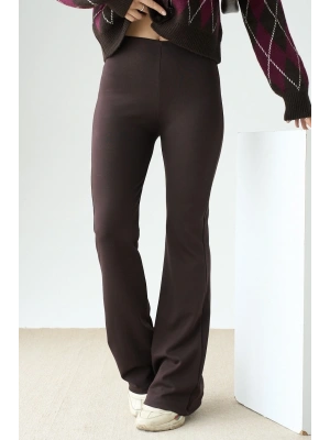 Marka Model İspanyol Paça Tayt Kahve