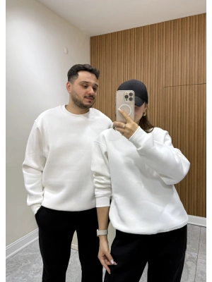 Unisex Basic Sweat Beyaz