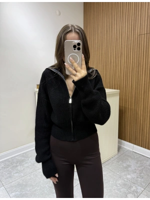 Selanik Örgü Hırka Siyah