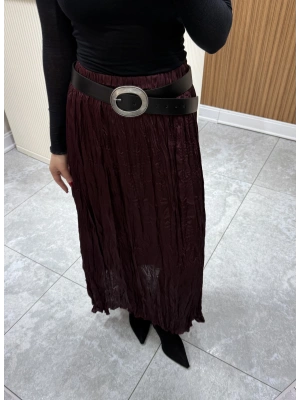 Kırışık Mürdüm Etek
