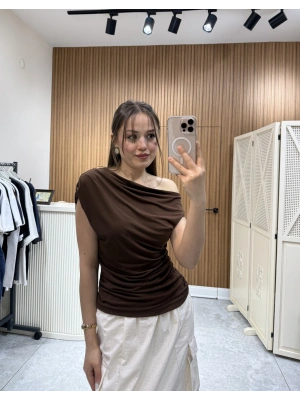 Kayık Kahve Bluz Kahve