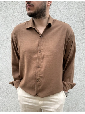 Tensel Kahve Gömlek