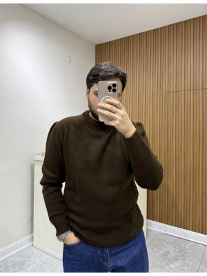 Bisiklet Yaka Kazak Acı Kahve