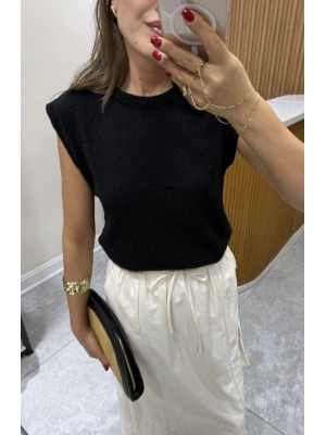 Bisiklet Yaka Siyah Merserize