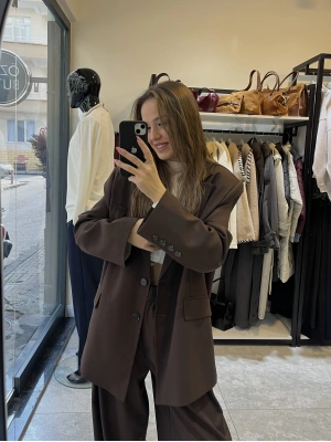 Blazer Ceket Kahve