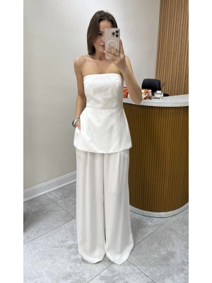 Büstiyerli Beyaz Takım