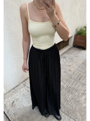 Dökümlü Pantolon Siyah