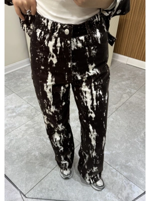 Flok Baskılı Pantolon