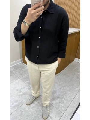 Ham Keten Bej Joger Pantolon