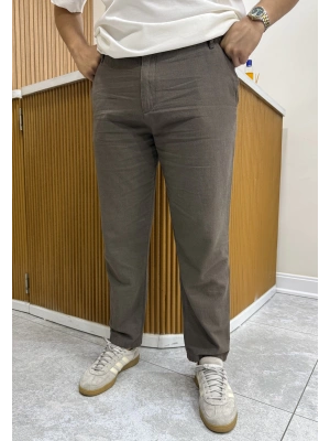 Ham Keten Kahve Joger Pantolon