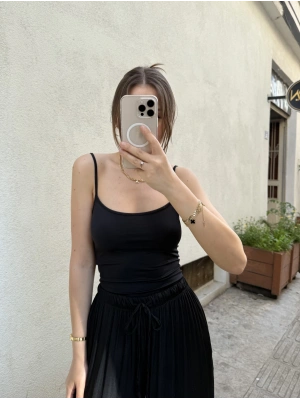 İp Askılı Atlet Siyah